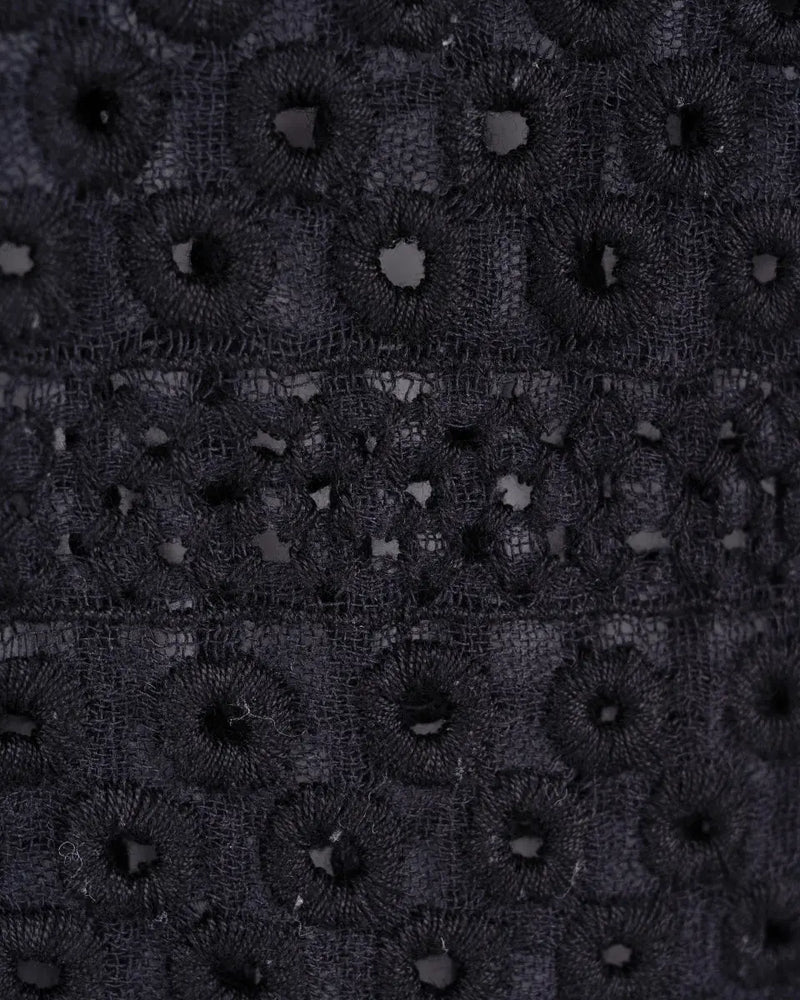 Isabel Marant black crochet raglan sleeve sweater thumbnail