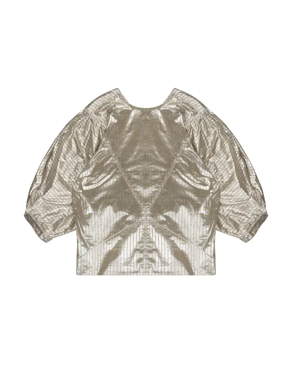Isabel Marant Rolna metallic silver top Isabel Marant