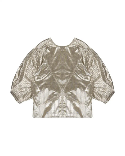 Isabel Marant Rolna metallic silver top Isabel Marant