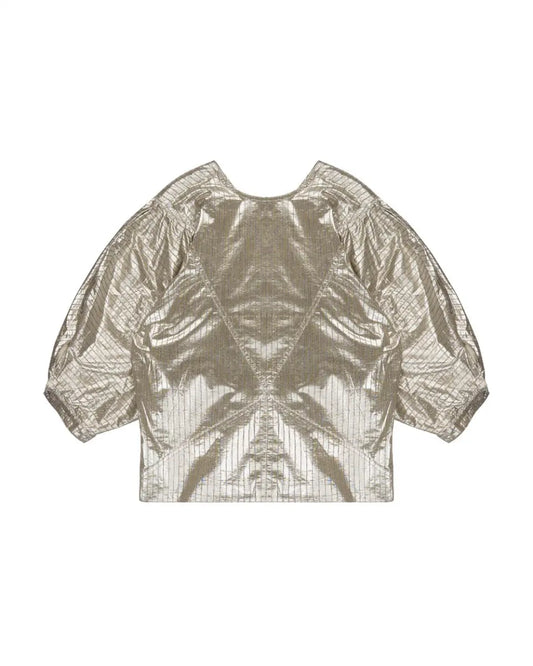 Isabel Marant Rolna metallic silver top Isabel Marant