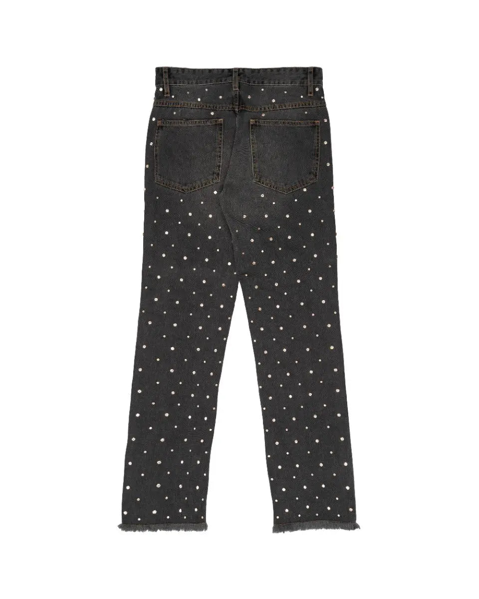Isabel Marant Ulano Swarovski crystal-embellished denim pants
