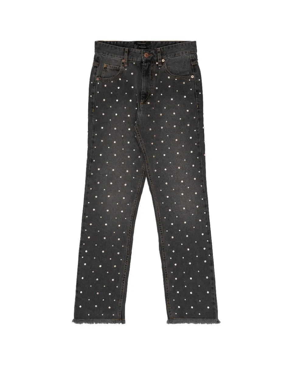 Isabel Marant Ulano Swarovski crystal-embellished denim pants Isabel Marant