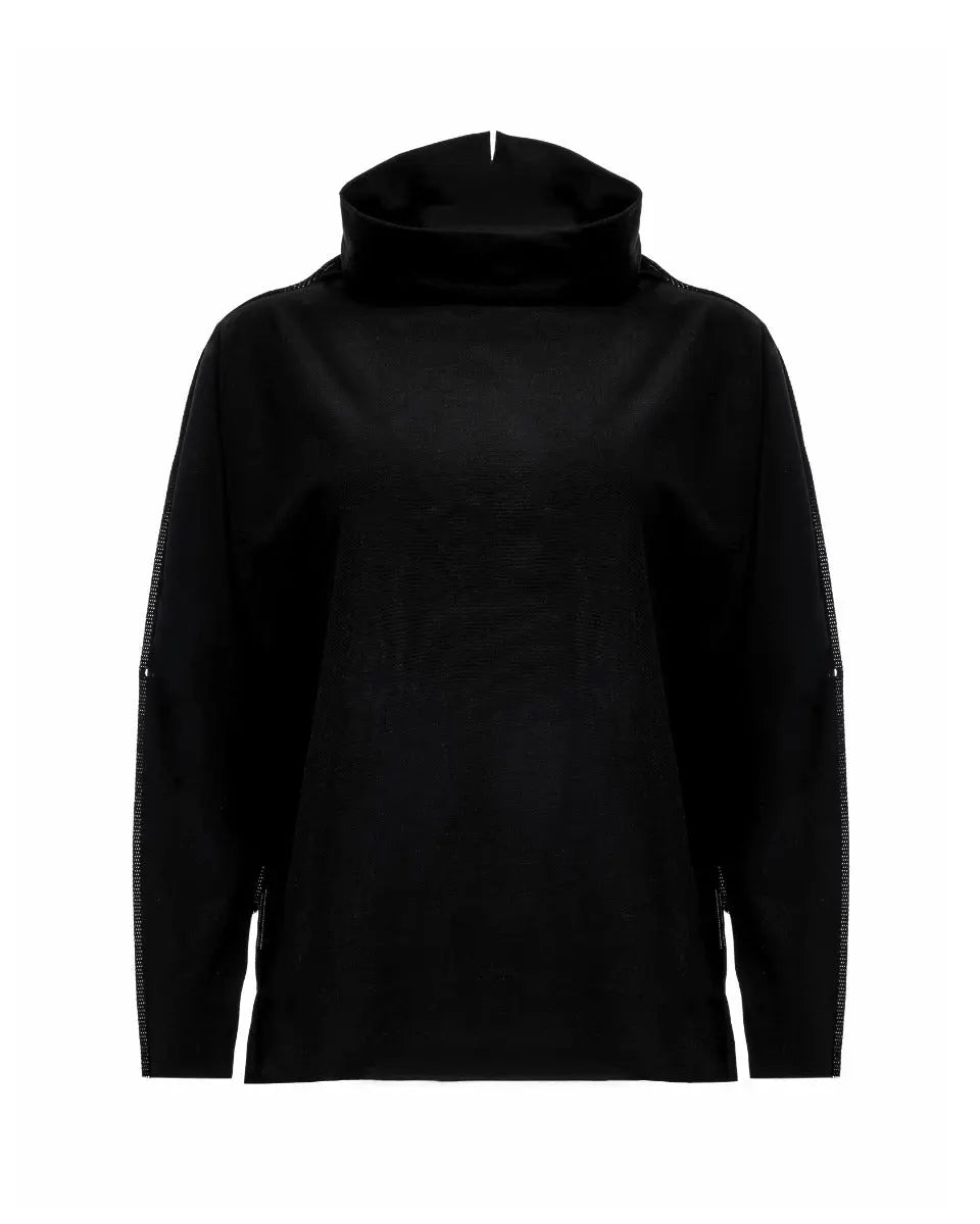 Issey Miyake me loose-neck flat black blouse