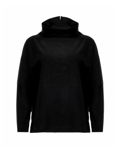 Issey Miyake me loose-neck flat black blouse Issey Miyake