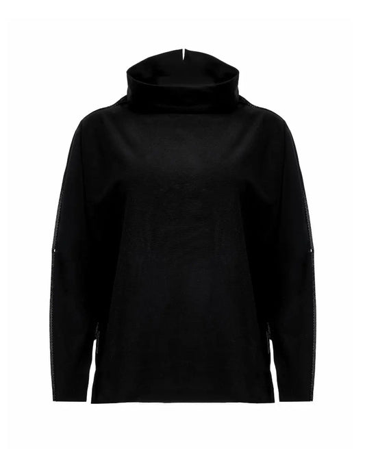 Issey Miyake me loose-neck flat black blouse Issey Miyake