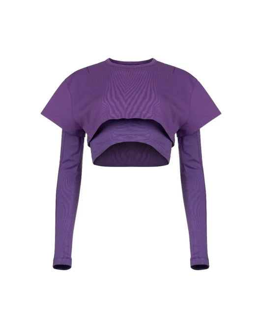 Jacquemus Le Double long sleeve purple t-shirt Jacquemus