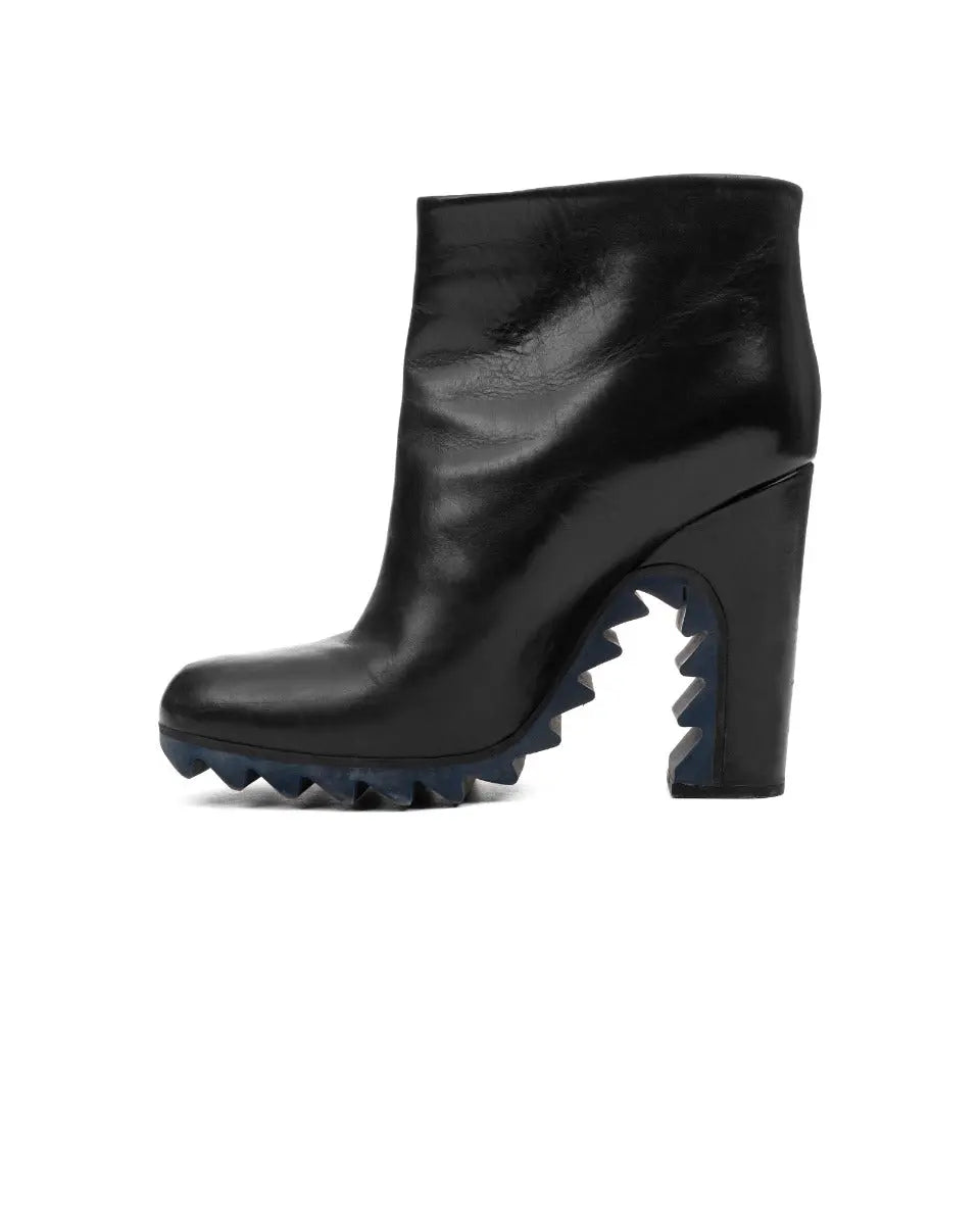Jil Sander rubber sawtooth ankle boots Jil Sander