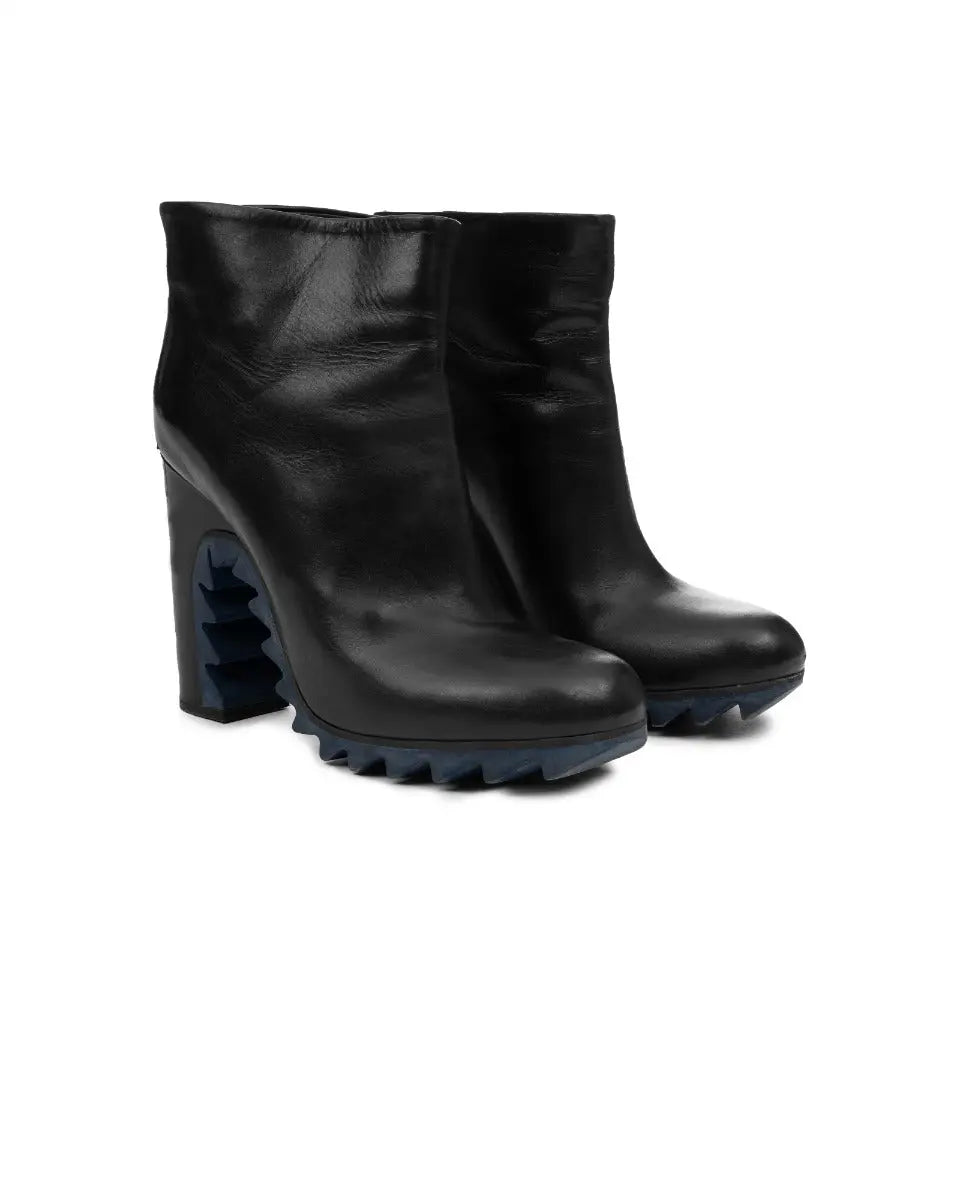 Jil Sander rubber sawtooth ankle boots