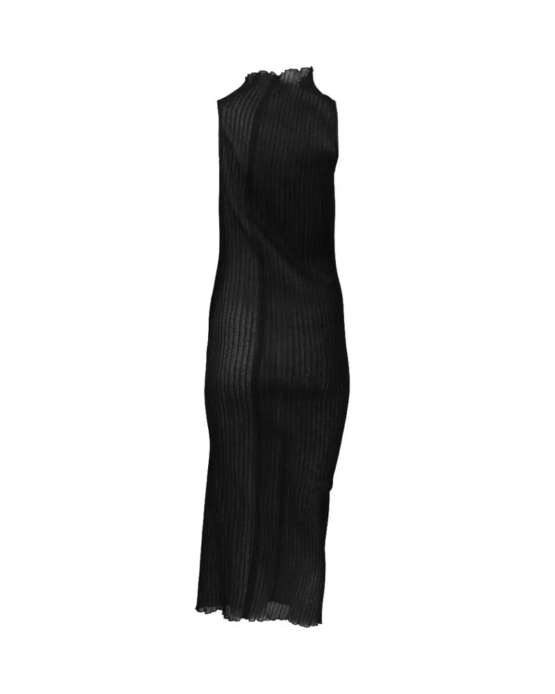 Jil Sander Translucent Pleated-Jersey mock-neck dress thumbnail