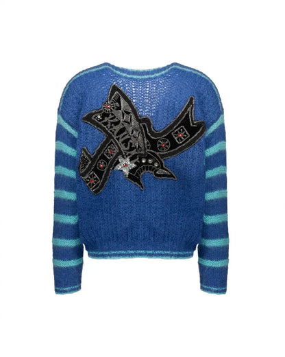 Kansai Yamamoto v-neck embroidery sweater Kansai Yamamoto