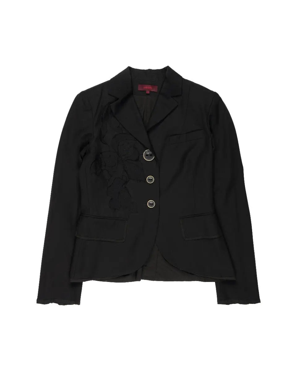 Kenzo floral-appliqué patchwork blazer jacket Kenzo