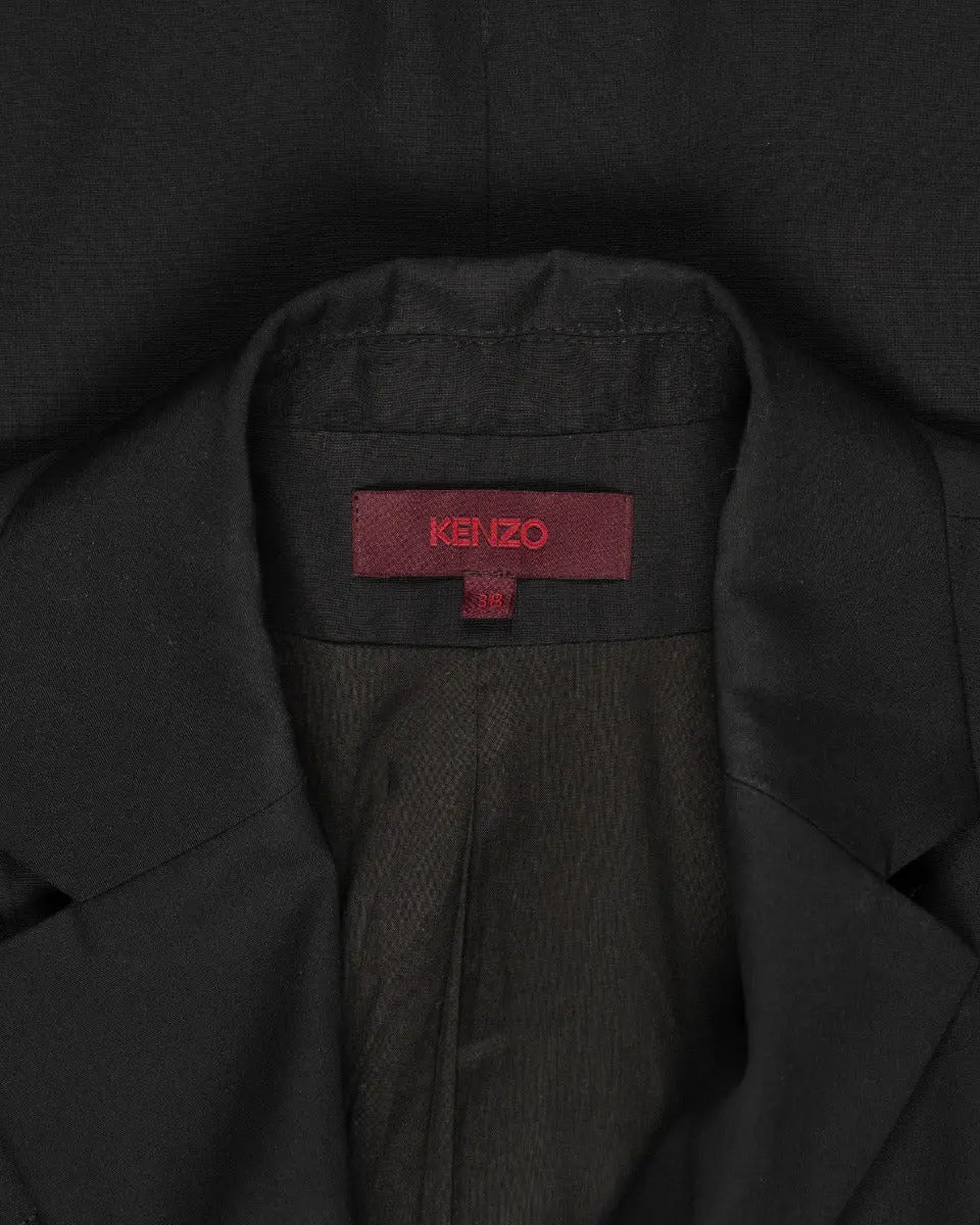 Kenzo floral-appliqué patchwork blazer jacket