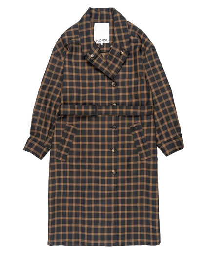 Kenzo Gingham checked belted coat Kenzo