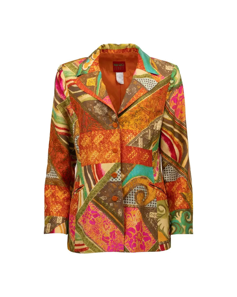 Kenzo Jungle abstract pattern blazer jacket Kenzo