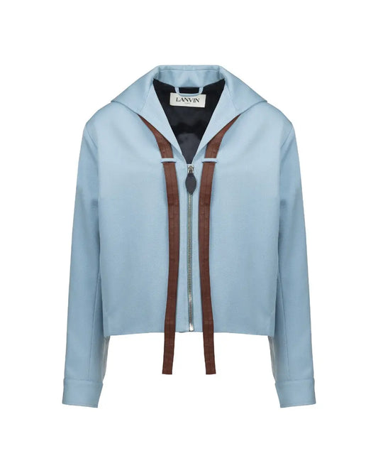Lanvin draped collar short jacket heathen.store.poland
