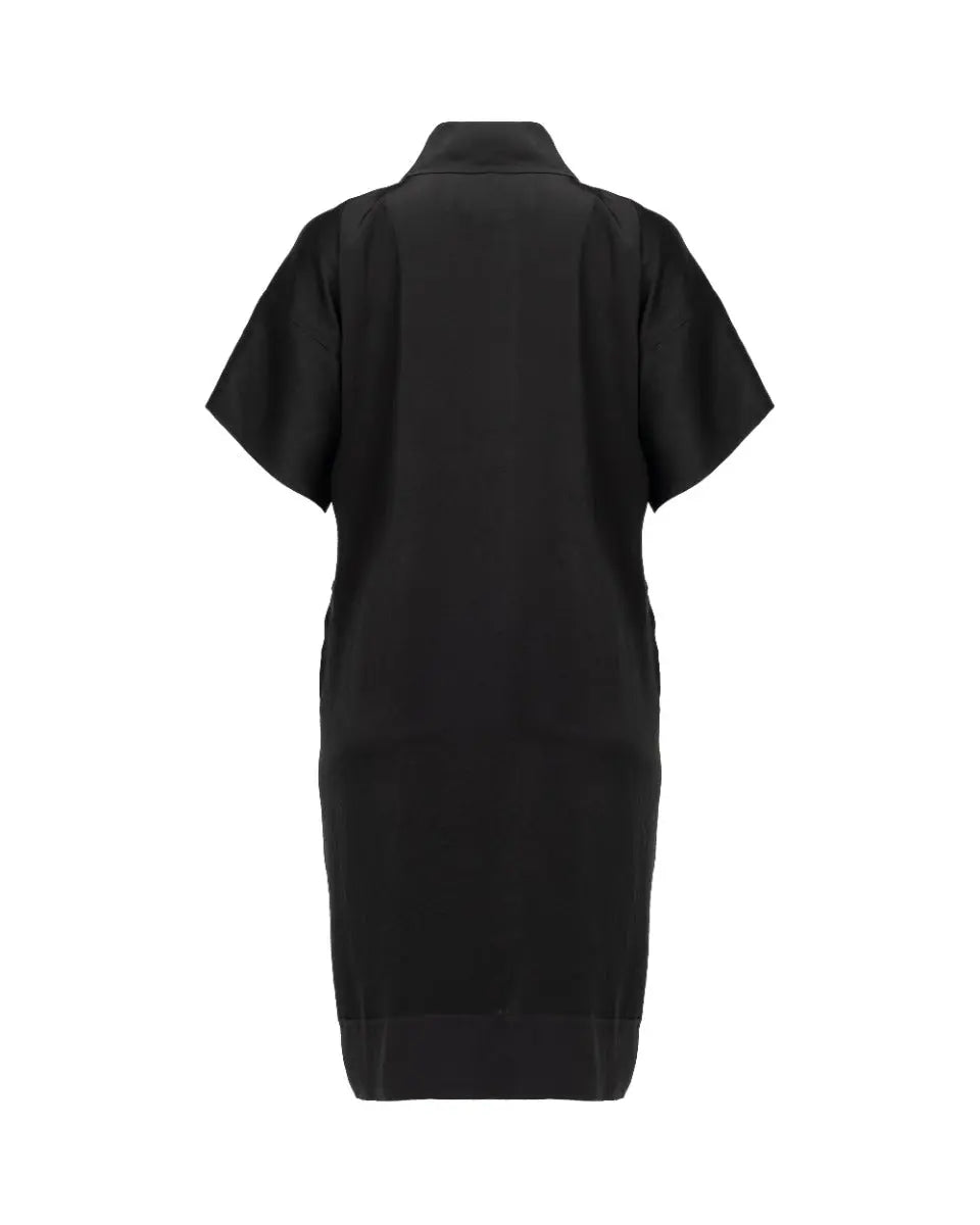 Lanvin front-buttoned black mini dress
