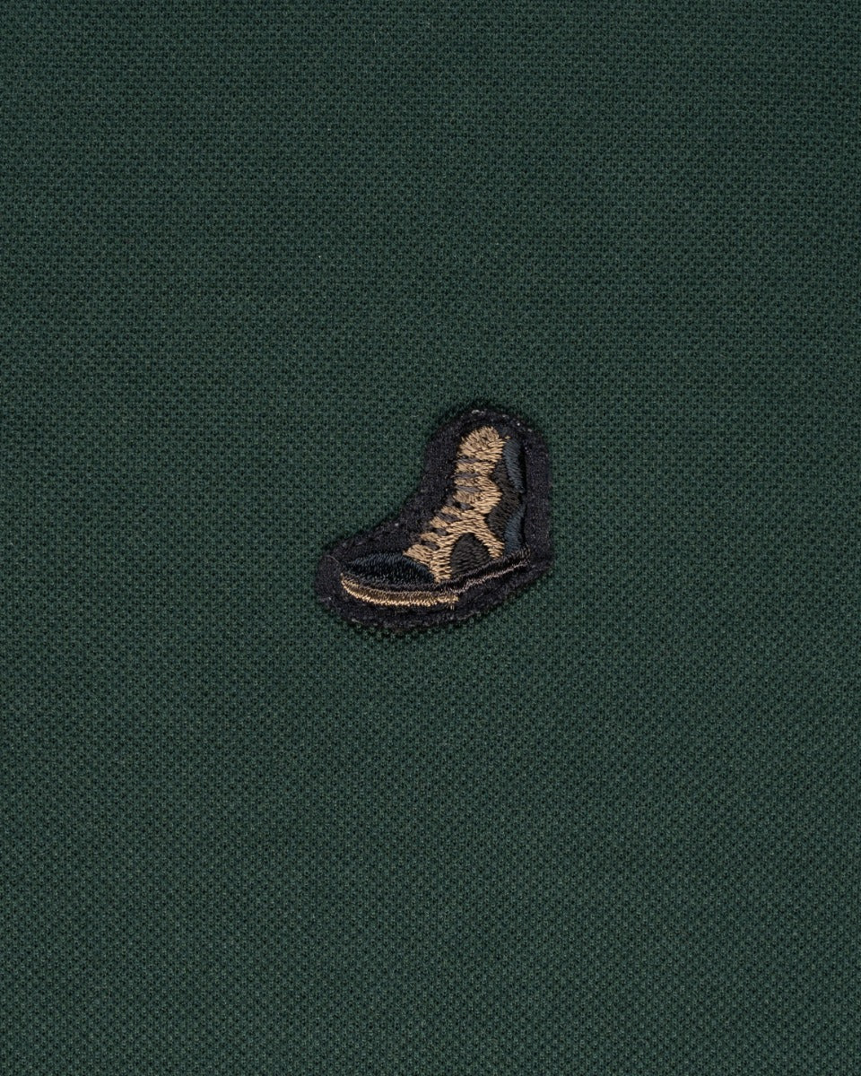 Lanvin sneaker embroidery bottle green polo collar t-shirt