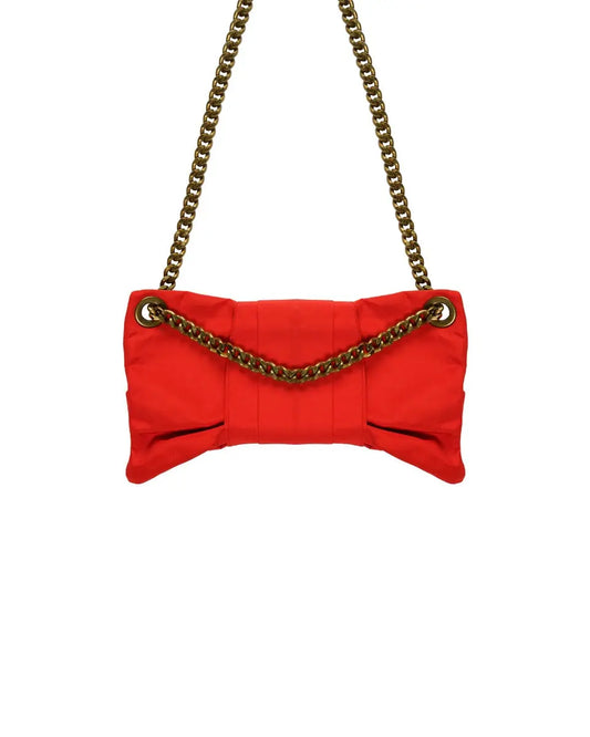 Lanvin Sugar quilted satin chain red shoulder bag Lanvin