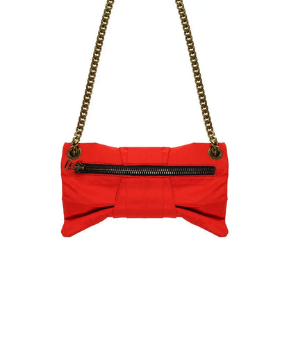 Lanvin Sugar quilted satin chain red shoulder bag Lanvin