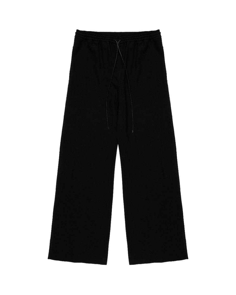 Loewe black georgette raw-edge pants Loewe