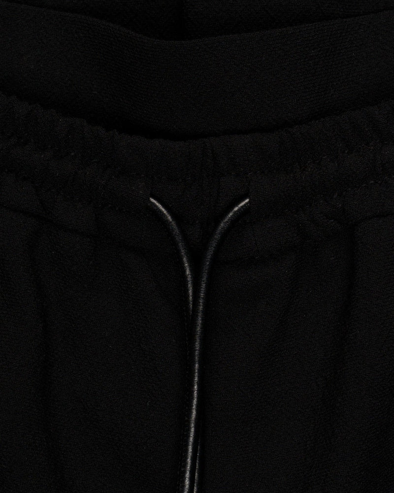 Loewe black georgette raw-edge trousers thumbnail