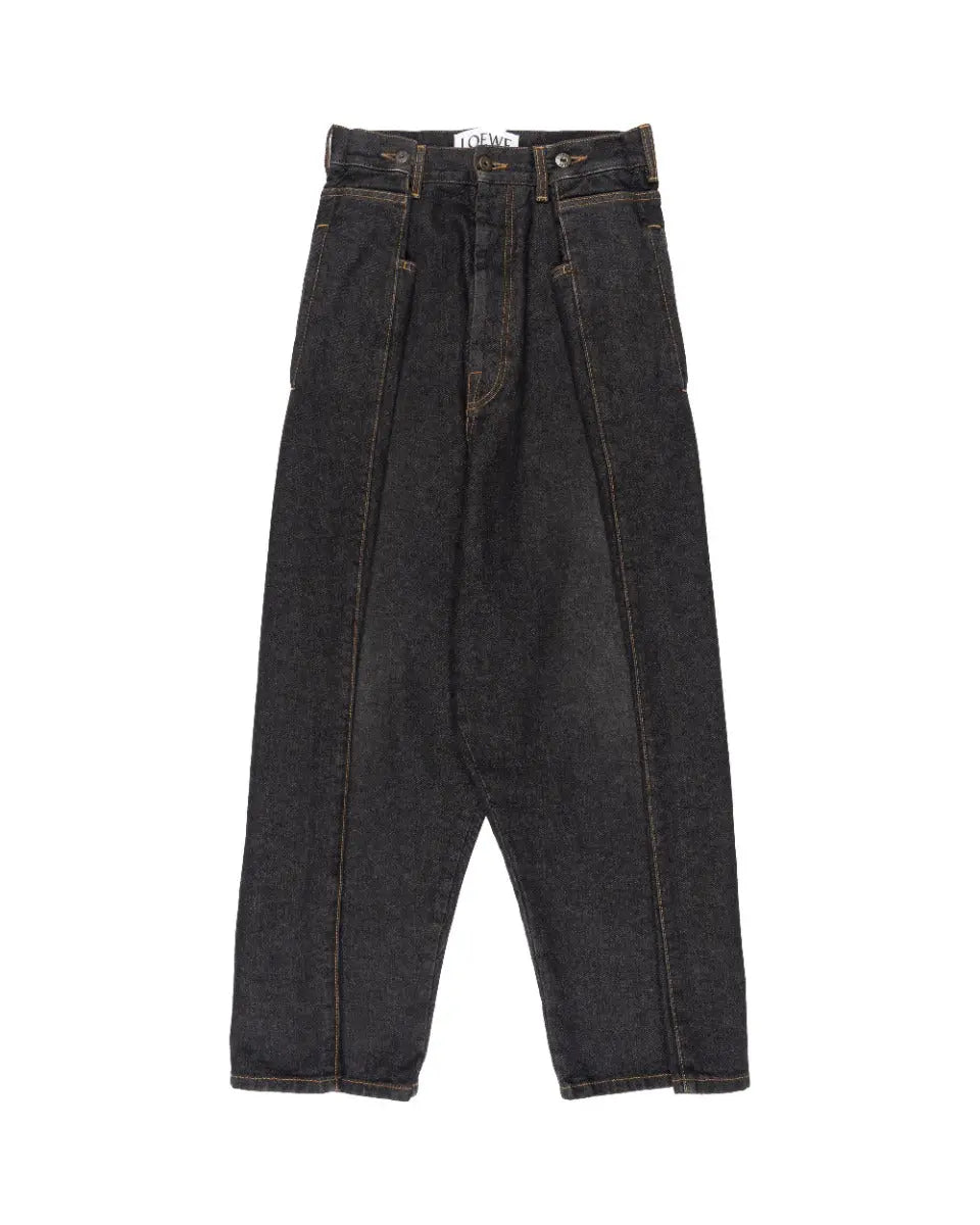Loewe oversized pleated denim pants Loewe