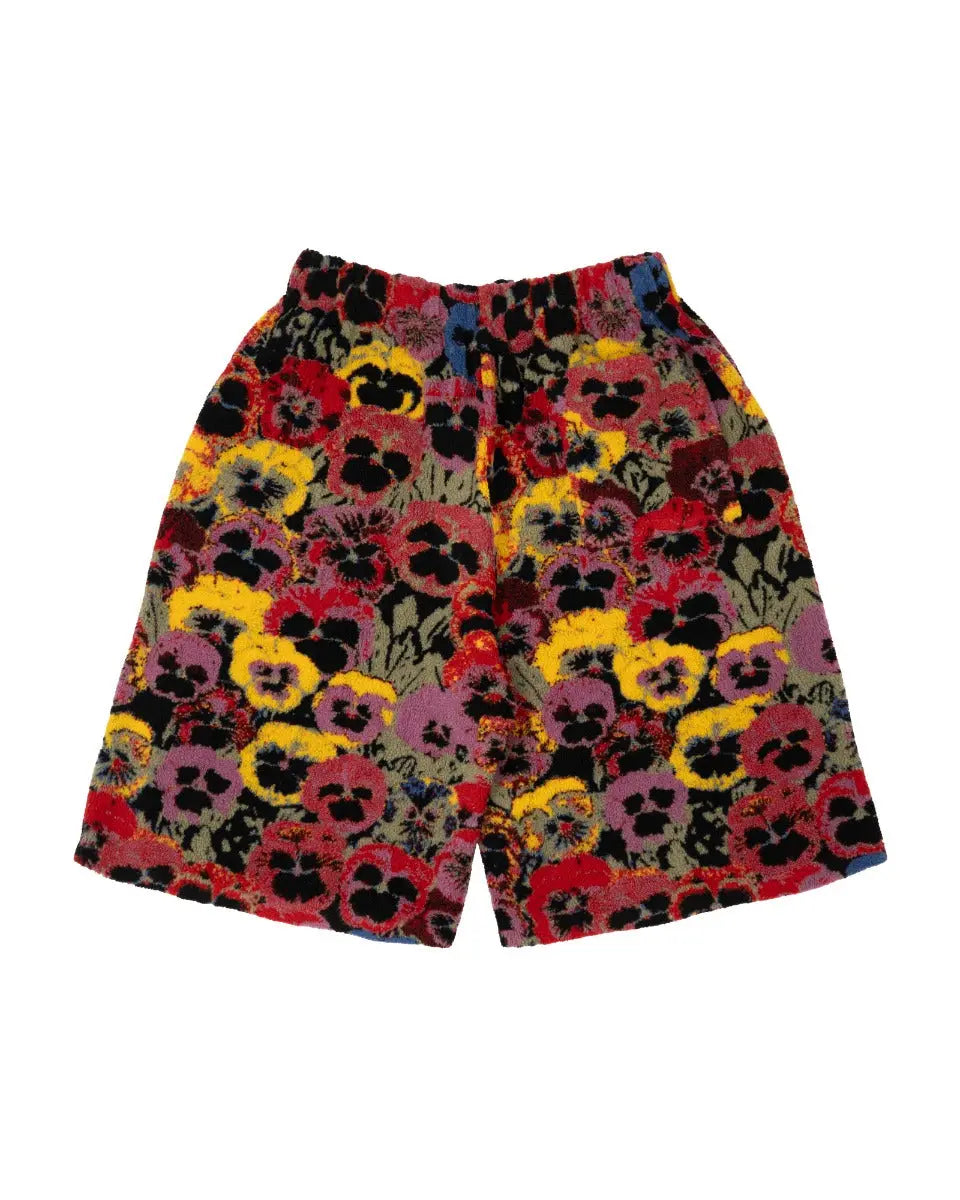 Loewe x Joe Brainard Pansies floral fleece shorts