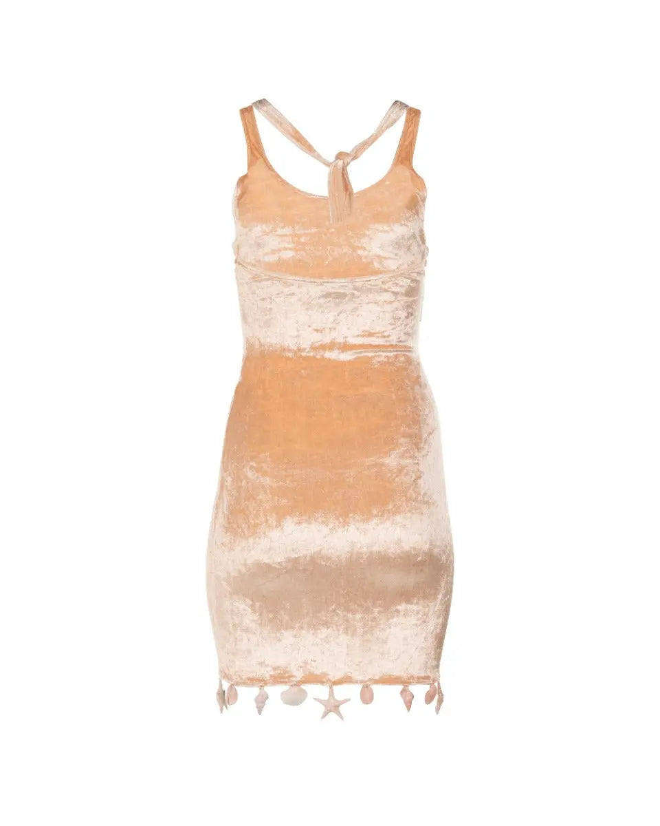 Loewe X Paula's Ibiza shell embellished rose dress Loewe