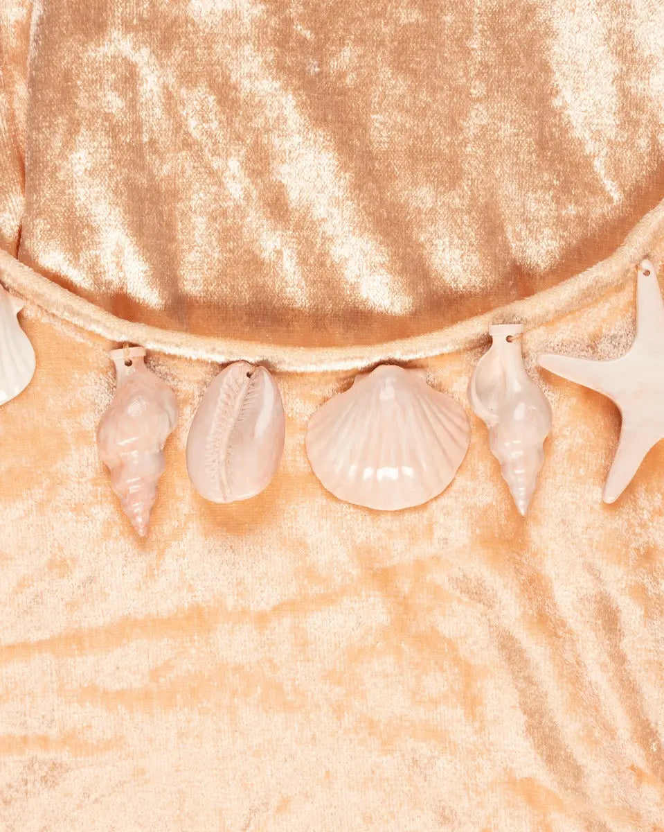 Loewe X Paula's Ibiza shell embellished rose dress