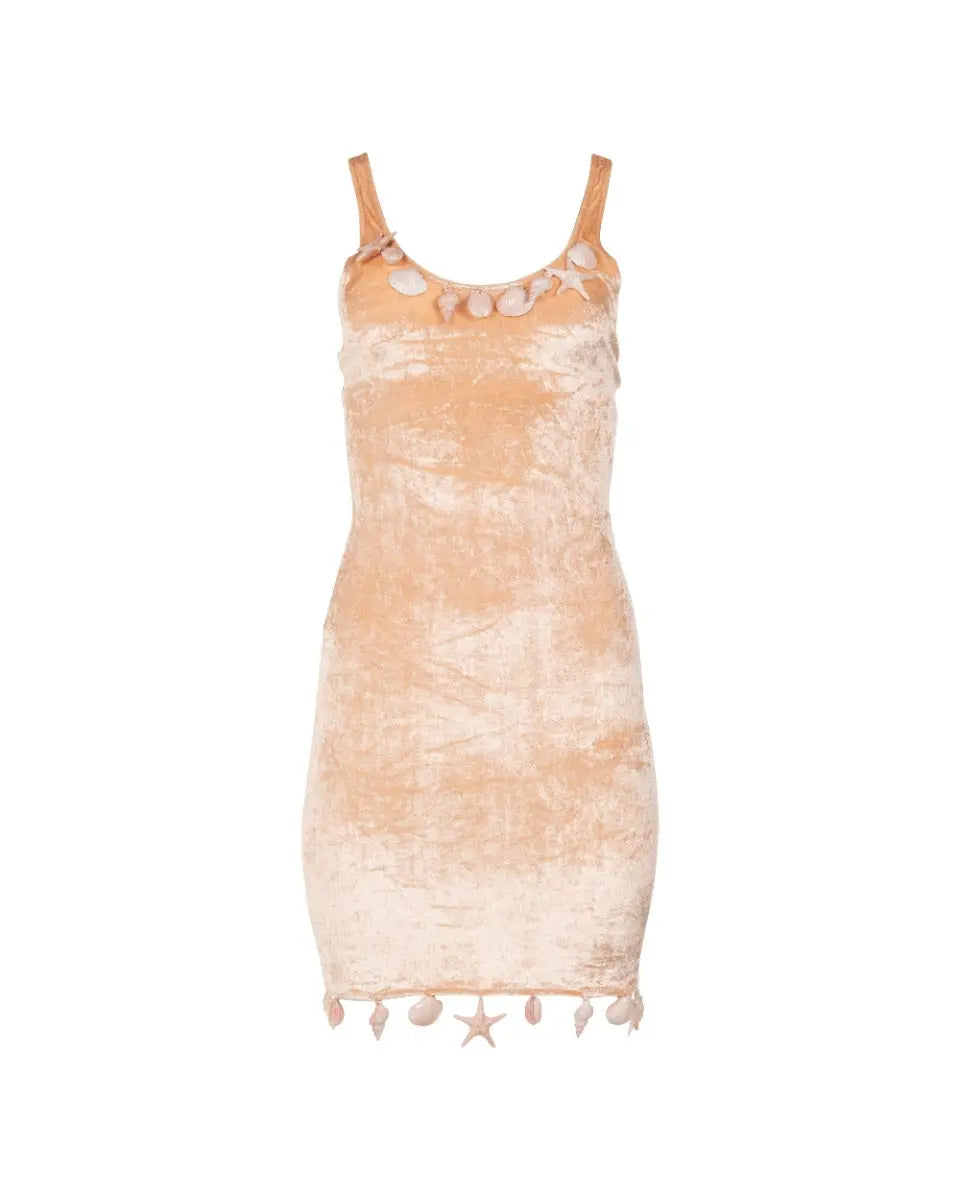 Loewe X Paula's Ibiza shell embellished rose dress Loewe