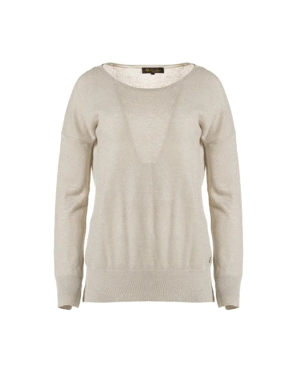 Loro Piana Boat collar silk-blend crewneck sweater Loro Piana