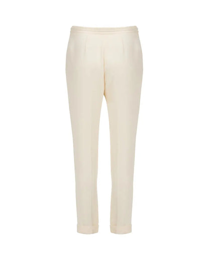 Loro Piana Crepe cream silk drawstring pants Loro Piana