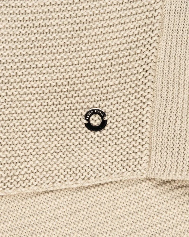 Loro Piana patterned silk neutral white vest sweater thumbnail