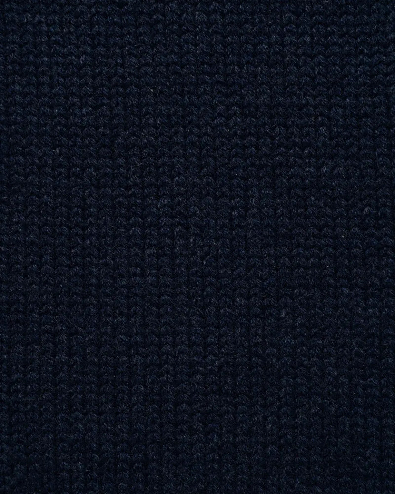 Loro Piana two-tone rib knitted cashmere navy/grey scarf - one size thumbnail