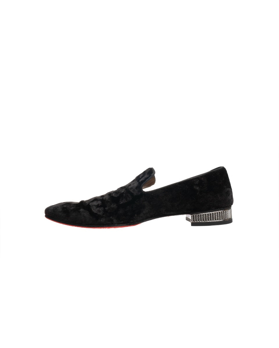 Christian Louboutin Dandyrocks velvet heel-stud slip-on shoes Christian Louboutin