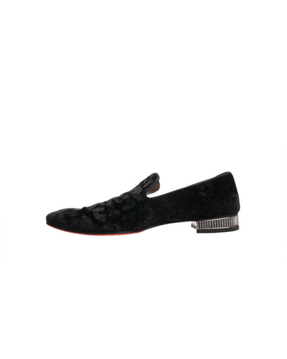 Christian Louboutin Dandyrocks velvet heel-stud slip-on shoes Christian Louboutin