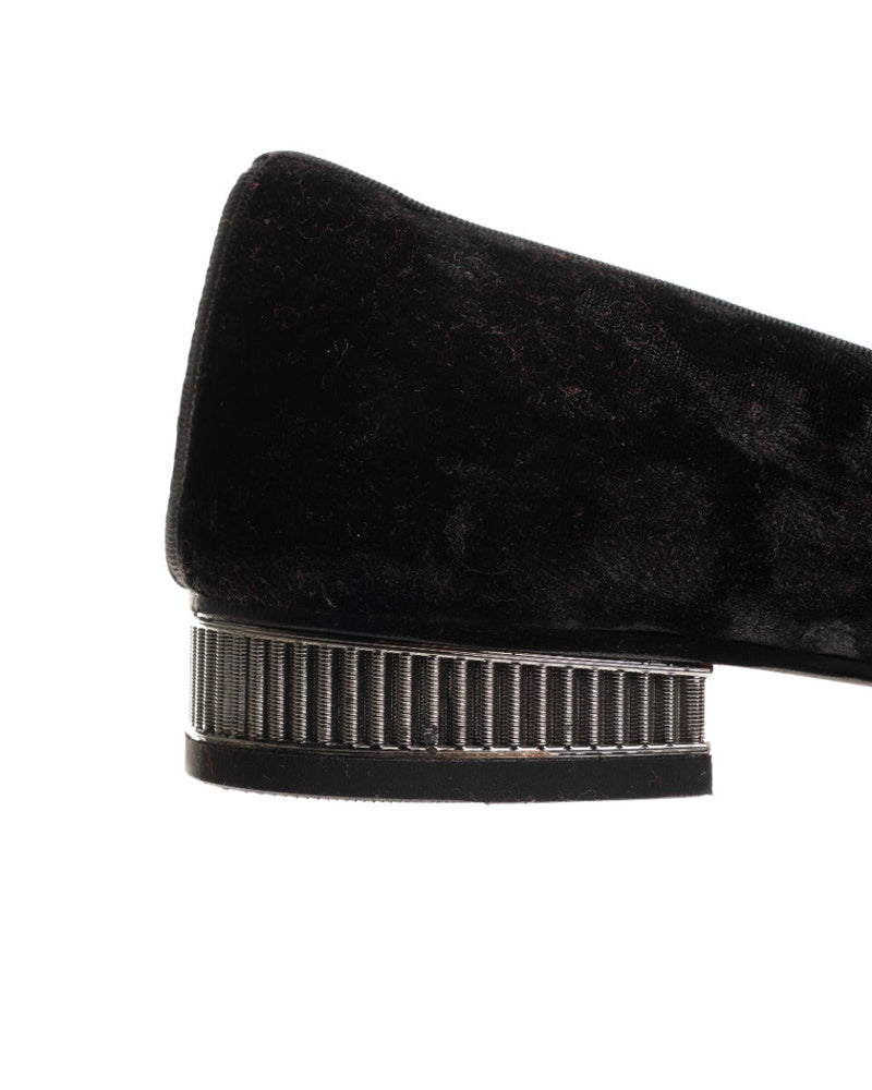 Christian Louboutin Dandyrocks velvet heel-stud slip-on shoes thumbnail