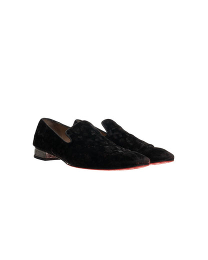 Christian Louboutin Dandyrocks velvet heel-stud slip-on shoes Christian Louboutin