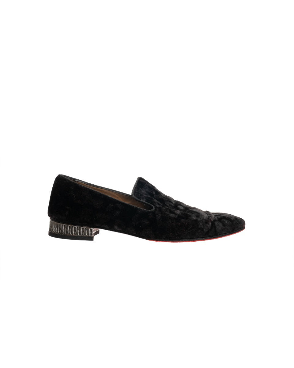 Christian Louboutin Dandyrocks velvet heel-stud slip-on shoes Christian Louboutin