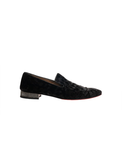Christian Louboutin Dandyrocks velvet heel-stud slip-on shoes Christian Louboutin