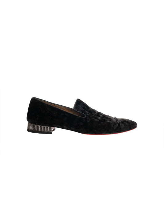 Christian Louboutin Dandyrocks velvet heel-stud slip-on shoes Christian Louboutin