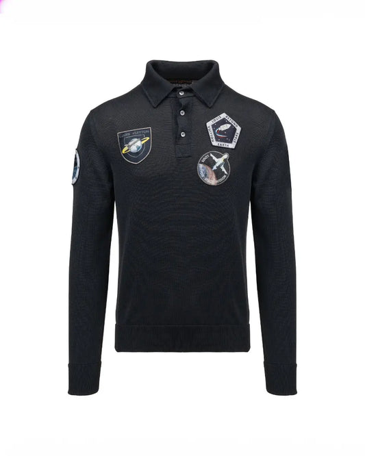 Louis Vuitton "Space Mission" satellite pathes polo neck sweater Louis Vuitton