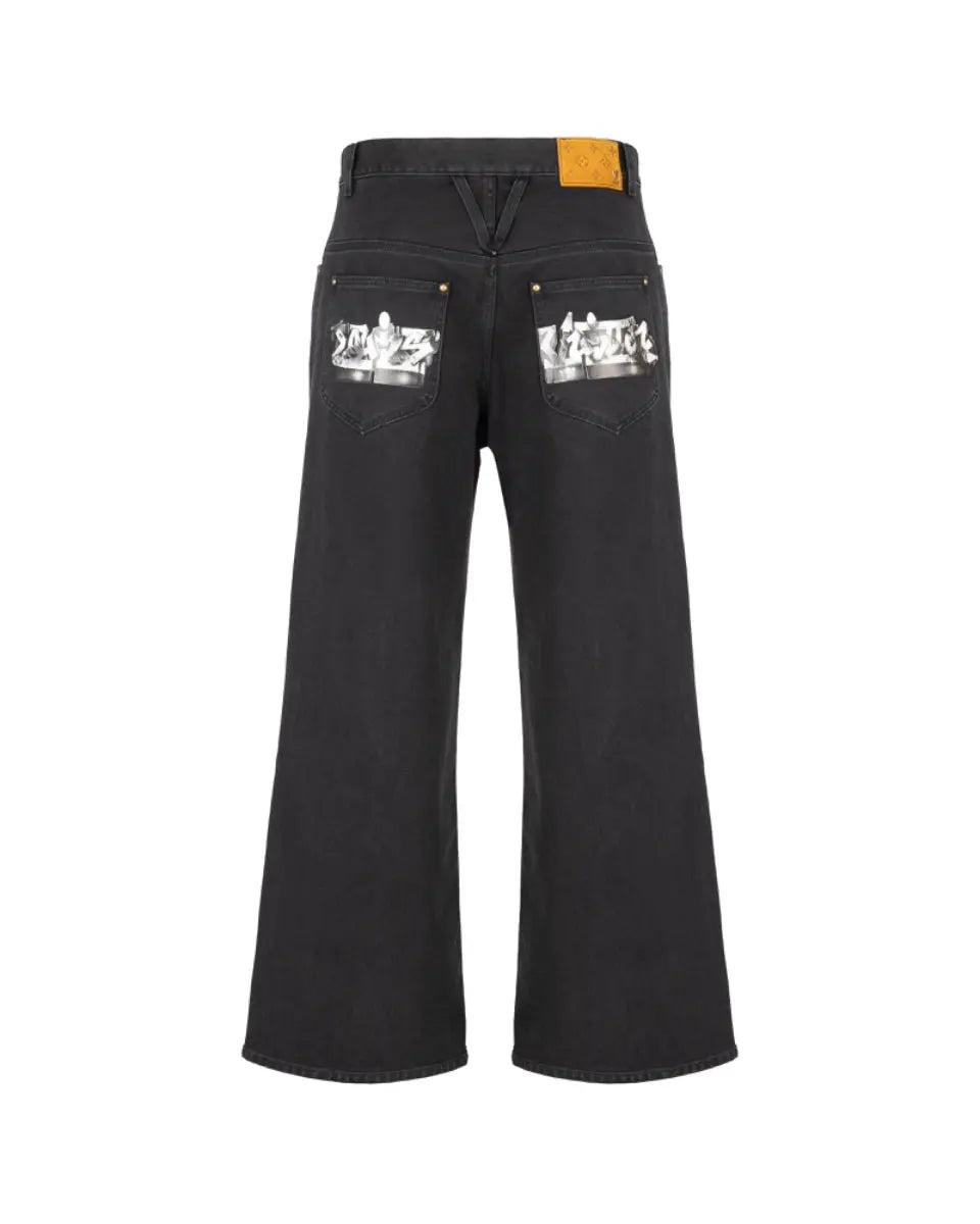 Louis Vuitton graffiti pocket jeans