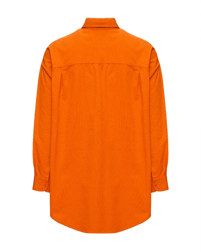 Louis Vuitton heavy cotton oversized orange button-up shirt thumbnail
