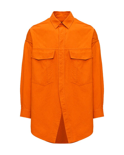Louis Vuitton heavy cotton oversized orange button-up shirt Louis Vuitton