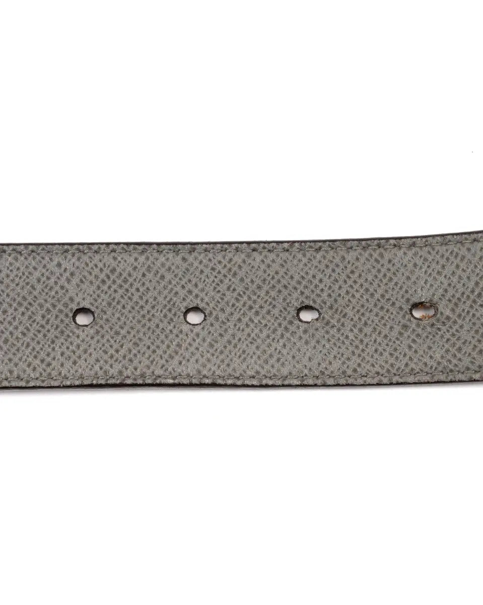Louis Vuitton LV Initiales Taiga Glacier reversible belt