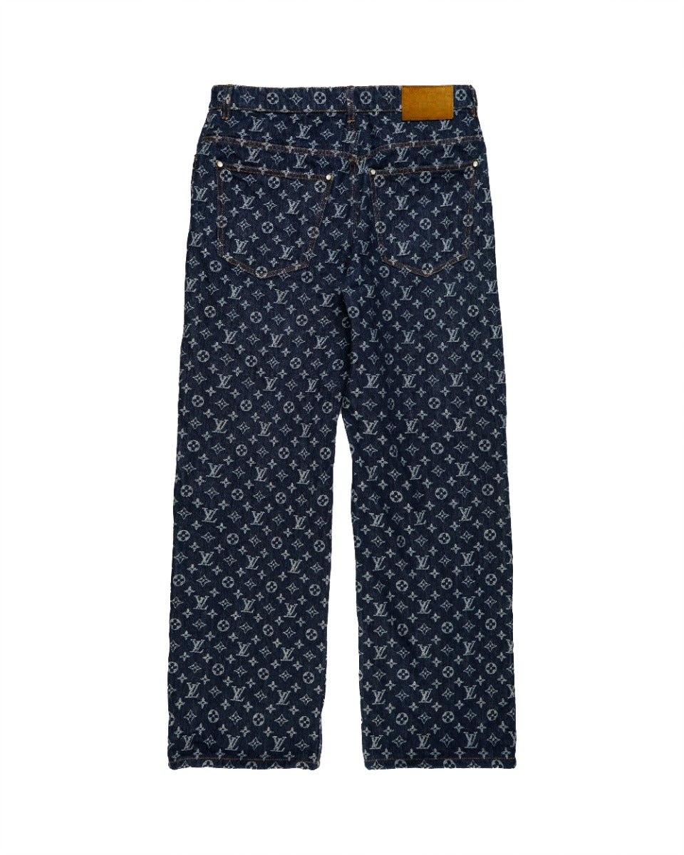 Louis Vuitton Monogram jacquard denim pants