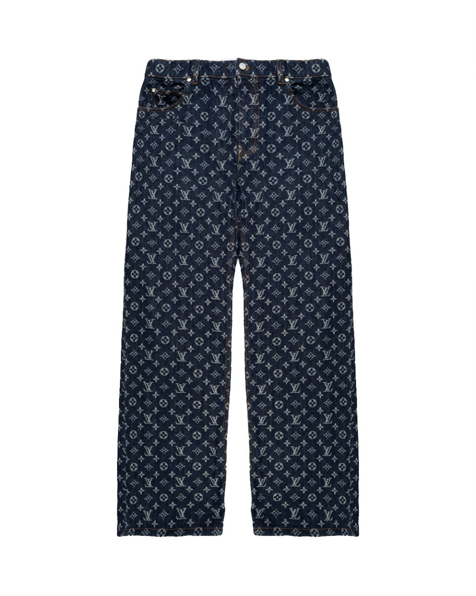 Louis Vuitton Monogram jacquard denim pants