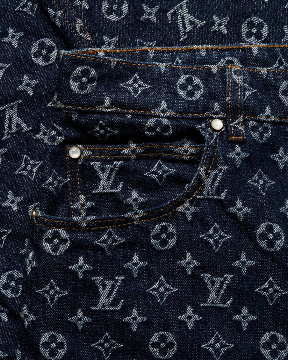 Louis Vuitton Monogram jacquard denim pants