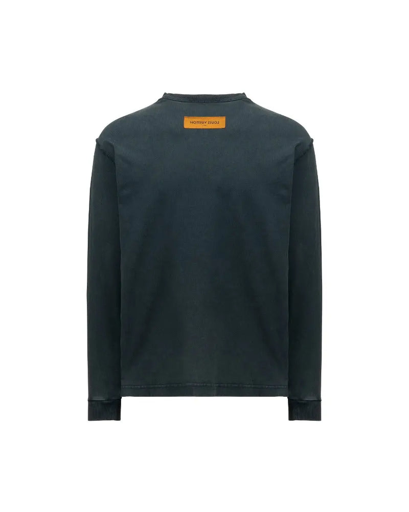 Louis Vuitton reverse-side navy long sleeve t-shirt thumbnail